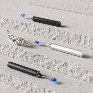 Recycle Aluminum Handle <strong>Pressure</strong> <strong>Sensor</strong> Turn ON/OFF Rechargeable <strong>Electric</strong> Sonic <strong>Toothbrush</strong> <strong>with</strong> Transparent Brush Head - Product Image 1