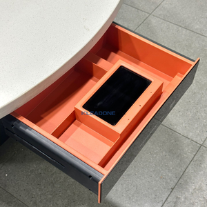 Kleadone tùy chỉnh hiện đại điện không khói Shabu Shabu lẩu bảng cho khách sạn nhà hàng 4-6 người vòng bàn ăn - Product Image 5