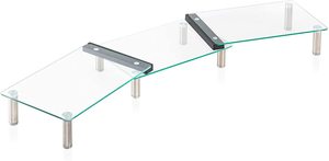 Doppio <span class=keywords><strong>Vetro</strong></span> Monitor Riser Stand Lunghezza Regolabile Schermo Scrivania Riser per PC,TV, Stampante, Del Computer Portatile - Product Image 3