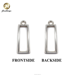 Tirette de <span class=keywords><strong>fermeture</strong></span> à glissière en métal brillant personnalisable, pendentif coulissant personnalisé, Rectangle tirette en alliage de Zinc pour sac - Product Image 4