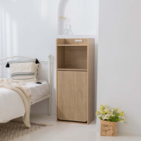 Bureau d'ordinateur moderne en panneaux de particules, design direct fabricant, avec étagères de rangement pliables et table rotative pour bureau à domicile