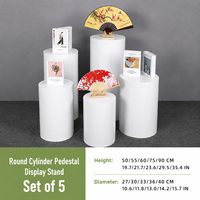 Ensemble de supports carrés blancs pour mariage, colonnes de présentation en métal pour table de desserts, décoration de fête et d'événements