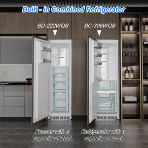 Réfrigérateur <span class=keywords><strong>encastrable</strong></span> combiné ZUNGUI BD-222WQB & BC-306WQB, largeur par unité de 560 mm, profondeur de 560 mm, idéal pour un usage domestique - Product Image 3