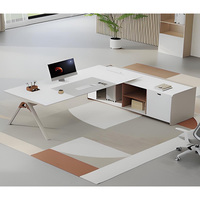 Escritorios de Oficina Modernos y de Lujo en Forma de L para Gerentes y Directores Ejecutivos, Muebles de Oficina Personalizables al por Mayor