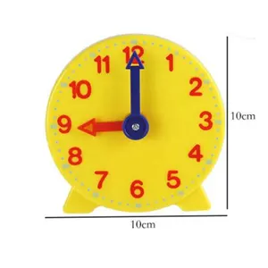 educational toys 10cm small plastic toy clock for kids