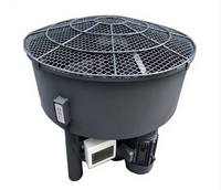 Bétonnière électrique KWONGYIP, moteur 5,5 kW, triphasé 50 Hz, capacité 400 L, garantie 1 an, bleue, alimentation en eau automatique