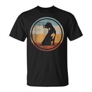 T-shirt rétro pour adulte unisexe, chien de montagne suisse, noir, design vintage - Product Image 1