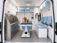 Fourgon de toilettage pour animaux de compagnie diesel 4x2, directement de l'usine, avec design intérieur personnalisable