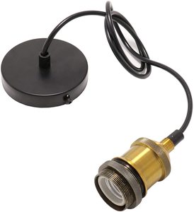 Bộ Đèn Treo Trần Công Nghiệp E27, Bộ Đèn Treo E27 Điều Chỉnh Được, Dùng Cho Phòng Ngủ, Nhà Bếp, Hành Lang, C - Product Image 1