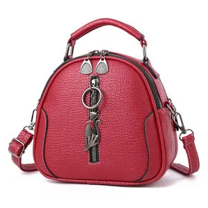 2024 Роскошные Дизайнерские круглые классические красные плечевые кожаные сумки с логотипом известных брендов для женщин