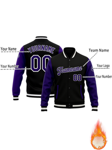 Op Maat Gemaakte Heren <span class=keywords><strong>Baseball</strong></span> Jack In College-Stijl Duurzaam En Modieus Met Teamnaam En College Print Patroon - Product Image 2