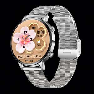 Montre connectée MK96 en or rose, bracelet en silicone, design masculin, écran AMOLED de 1,32 pouce, étanche IP68, tracker de fitness, autonomie de 4 jours - Product Image 4