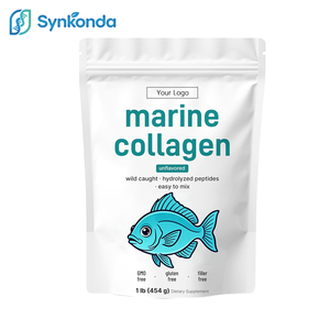 Collagène marin en poudre OEM, 1 livre, source de poisson sauvage, peptides hydrolysés, sans arôme, supplément pour la peau - Product Image 1