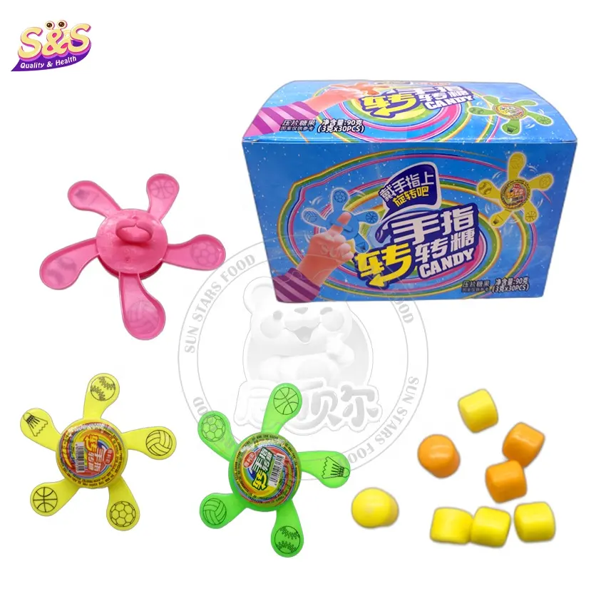 Boxed finger spinner fidget spinner toy fruity hard candy