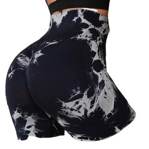 Levage <span class=keywords><strong>des</strong></span> fesses Taille haute Contrôle du ventre Yoga Fitness Leggings de sport sans couture teints par cravate et blanchis par cravate - Product Image 2