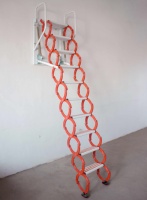 Escalera exterior plegable para colgar en la pared, de emergencia exterior escalerilla, prefabricada