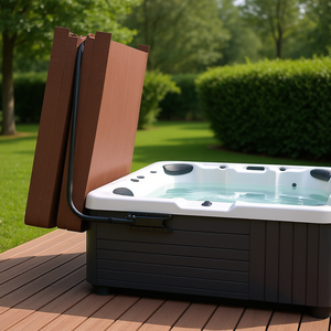 Couvre-bain à remous pour spa, support réglable en hauteur, levier latéral en aluminium, compatible avec la plupart des modèles - Product Image 2