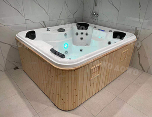 Bain à remous <span class=keywords><strong>AirJet</strong></span> Bain à remous Bain à remous extérieur Massage 4 personnes Espace Jardin Loisirs <span class=keywords><strong>Spa</strong></span> Bain à remous Tube gonflable Extérieur - Product Image 4