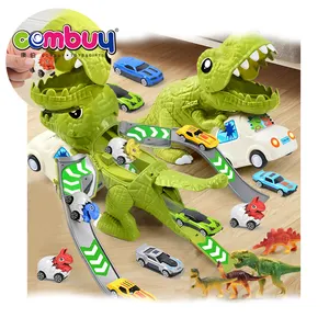 弹射摩擦车儿童玩互动场景恐龙跟踪玩具套装
