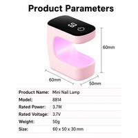Lampu Kuku Mini Portabel Pabrik OEM 3W UV LED Pengering Gel Layar LCD Timer Ganda Lampu Pengering Cepat Logo Kustom Grosir
