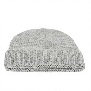 Unisex <b>Grey</b> Knit Beanie 100% Sheep wool Casual Winter Hat for Adults 56-58CM - Product Image 1