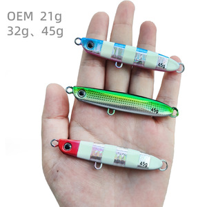 Leurre de pêche en mer de haute qualité 45g en fer et plomb, pour la pêche en eau profonde et sur les débris, à coulée rapide, à action lente, avec hameçons, pour eau salée, bar et truite - Product Image 3
