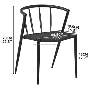 Chaises de salle à manger antidérapantes, 2 pièces/carton, capacité de charge (≥150kg), siège en corde, vente en gros, livraison rapide, directement de l'usine - Product Image 2
