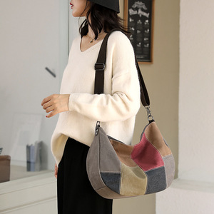 Sac fourre-tout multicolore en toile pour femme, sac à bandoulière Hobo, sacs à main pour femmes - Product Image 3