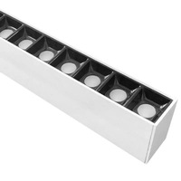 Prix usine Offre Spéciale 4ft 40W Anti-éblouissement Grille Ligne Lumières Noir/Blanc UGR>19 Lumières Linéaires pour Bureau Hall Taille Personnalisée