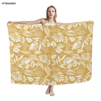 Hawaii Tropical feuille de palmier feuille de bananier vêtements de plage paréo sarongs écharpe personnalisée robe de plage maillot de bain enveloppement couvrir sarong