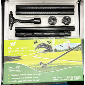 Herramienta de desmalezado rápido DIY con mango ajustable, rodillo para desmalezar grietas y espacios, con gancho sin necesidad de doblarse para un desmalezado seguro en el jardín. - Product Image 5