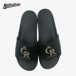 Happyslides high quality Sandals Custom Slides,Custom Logo Black Slides Sandal Men,Custom Printed Slippers Slides Footwear