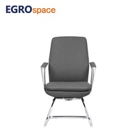 Chaise de bureau professionnelle EGROspace en cuir pour conférences, réunions, formations et visiteurs
