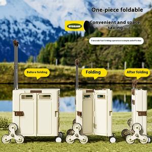 <span class=keywords><strong>Carrito</strong></span> de supermercado <span class=keywords><strong>plegable</strong></span> pequeño y moderno de gran capacidad para el hogar, picnics al aire libre, Camping, <span class=keywords><strong>carrito</strong></span> de compras <span class=keywords><strong>plegable</strong></span> de PP tirado a mano para - Product Image 2