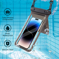 Pochette étanche pour téléphone, écran tactile ultra-clair, prise de photos sous l'eau, sac étanche portable pour la plongée avec tuba