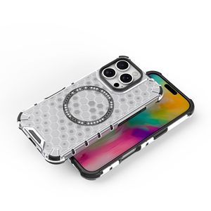 เคส TPU รังผึ้งโปร่งแสงกันกระแทก + PC สำหรับ iPhone 17 Air 16 PRO MAX 16 15 14 13 12 <span class=keywords><strong>11</strong></span>รองรับเคสชาร์จแบบไร้สาย - Product Image 3