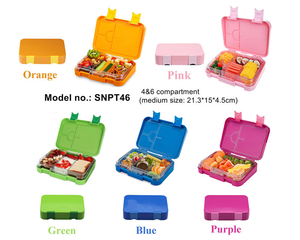 Vente en gros à prix réduit, boîte à lunch scolaire Tritan à 4 ou 6 compartiments, boîte à <span class=keywords><strong>bento</strong></span> pour enfants <span class=keywords><strong>sans</strong></span> <span class=keywords><strong>BPA</strong></span> - Product Image 6