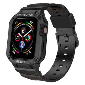 Bandas deportivas para <span class=keywords><strong>Apple</strong></span> <span class=keywords><strong>Watch</strong></span>, 38mm, 40mm, 41mm, 42mm, 44mm y 45mm, correa <span class=keywords><strong>de</strong></span> silicona resistente para iWatch <span class=keywords><strong>Series</strong></span>, funda <span class=keywords><strong>de</strong></span> parachoques - Product Image 1