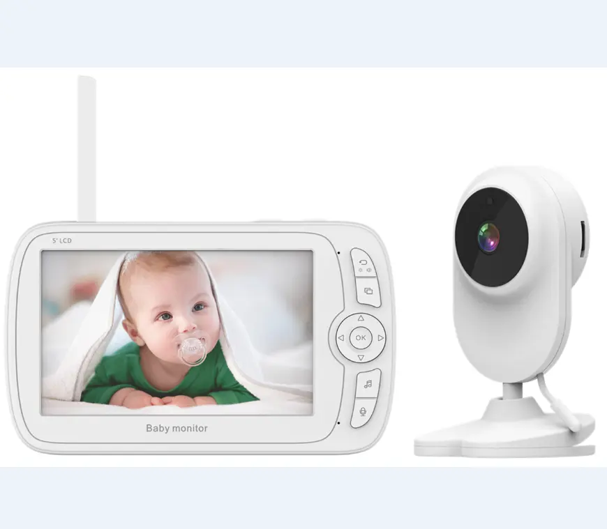 BM500 5 "il ricevitore LCD del monitor del bambino & la distanza di trasmissione astuta 1080 M della macchina fotografica del ip 300 P la rilevazione di Cry può collegare 4 macchine fotografiche
