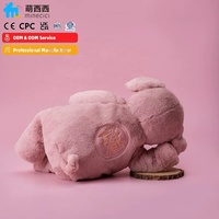 Peluche personnalisée cochon rose grincheux OEM ODM, animal en peluche paresseux au visage triste, fabricant de poupées en peluche douces, logo et taille personnalisés