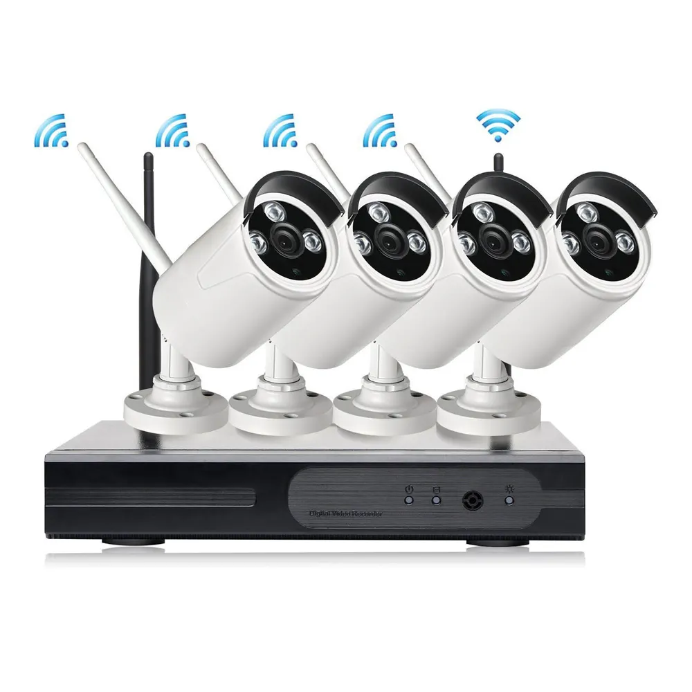 Система видеонаблюдения Tuya Smart 4CH 2MP 1080P, комплект беспроводной камеры видеонаблюдения для дома