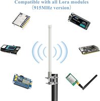 Antenne omnidirectionnelle en fibre de verre étanche 5,8 dBi Meshtastic LoRa 915 MHz avec câble à faible perte de 20 pieds pour module Heltec V3/V4 RAK