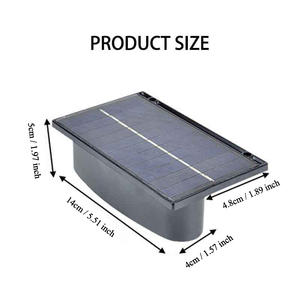 Lampu dinding pagar tenaga surya, alat penerangan luar ruangan tahan air pencahayaan malam penuh suhu warna dapat diatur nyala/mati otomatis 3 LED - Product Image 5