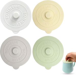 Creative Silicone <b>Cup</b> Lid Dust Proof Mug Cover for Tea Coffee Milk Ceramic Office <b>Cups</b> Heat Resist <b>Reusable</b> Safe Drink Cover - Product Image 1