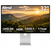 Moniteur d'affichage IPS Retina 6K HDR600 de 32 pouces, écran vertical en aluminium, DP pour ordinateur portable/ordinateur de bureau, photographie, jeux, 100% SRGB, neuf