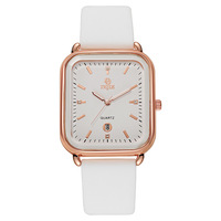 Montre à quartz de style français, esthétique raffinée, grand cadran, boîtier en alliage écologique, bracelet en silicone, design élégant