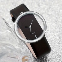 Atmósfera de moda simple transparente hueco neutral reloj de marca grande