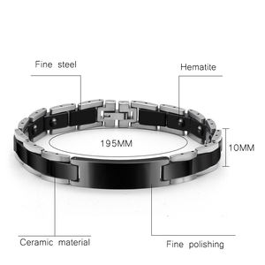Bracelet Énergétique Quantique en Céramique Noire et Hématite, Bracelet de Bien-être aux Ions FIR, Personnalisation Énergétique OEM ODM - Product Image 4