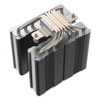 COOLLEO A60 ARGB Refroidisseur d'air pour processeur à double tour, six tubes en cuivre, dissipateur thermique anti-gravité, compatible avec les boîtiers d'ordinateur ARGB