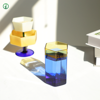 Fabrik Großhandel benutzer definierte bunte Boro silikat Glas becher für Party Hochzeit grün blau gelb Jade Trinkglas Wasser Tee tasse